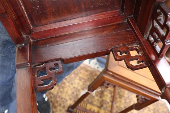 A nest of two Chinese hardwood tables W.61cm